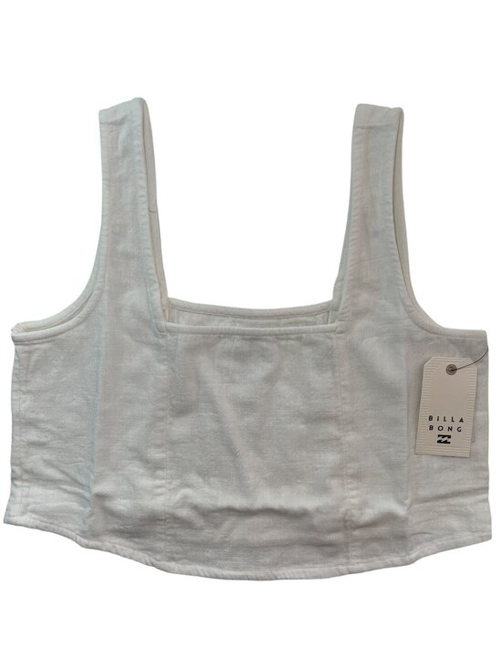 Billabong Tops - Billabong Open Skies Woven Tank Top White Sleeveless Square Neck Wmn's Sz S NWT